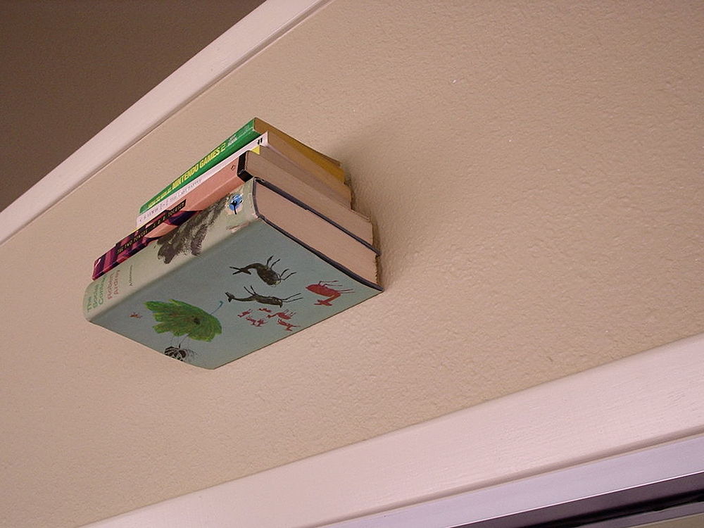Build your own invisible bookshelf! invisible bookshelf