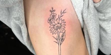 Fine Line Flower Tattoos Fine Line Flower Tattoos