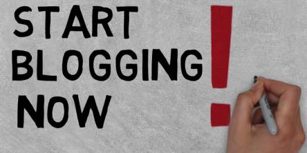 start blogging now