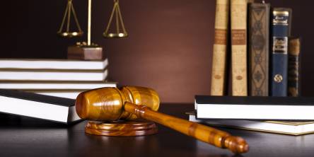 law gavel on a desk