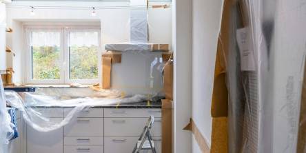 White wooden cabinet near window