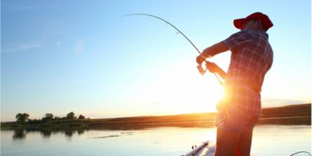 young man fishing