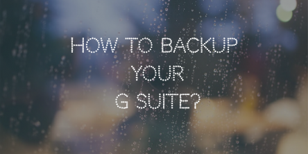 take G suite calendar backup