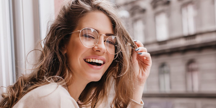 woman with glasses