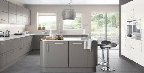 Gray Gloss Kitchen Doors