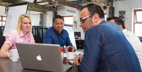 coworking people working together