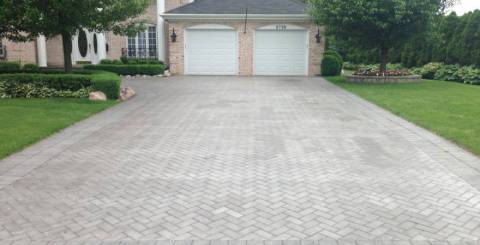 brick driveway