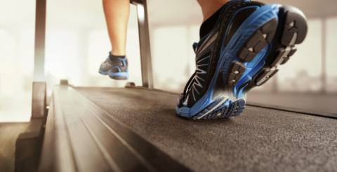 running on treadmill