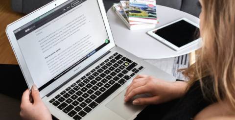 laptop on desk