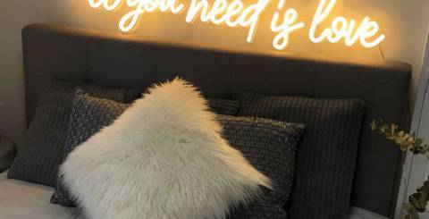 Neon signs for the home "all you need is love"