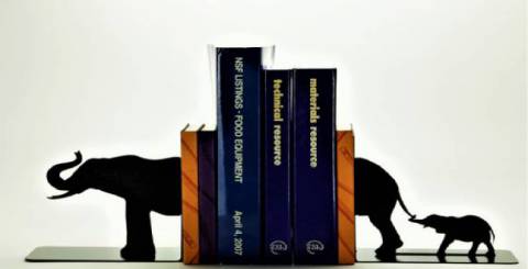 Elephant Family Bookends