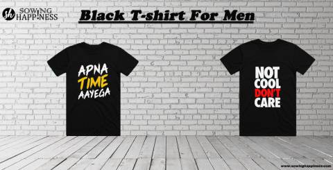 black t-shirt for men