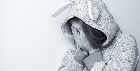 A girl facing inner struggles before taking a risk A girl facing inner struggles before taking a risk