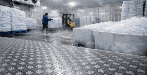 Using Aluminium Checker Plate to Create Safe and Durable Flooring in Ice Production Warehouses