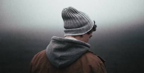 man with hoodie