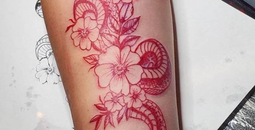 Pros and Cons of Getting Single Color Red Ink Tattoos