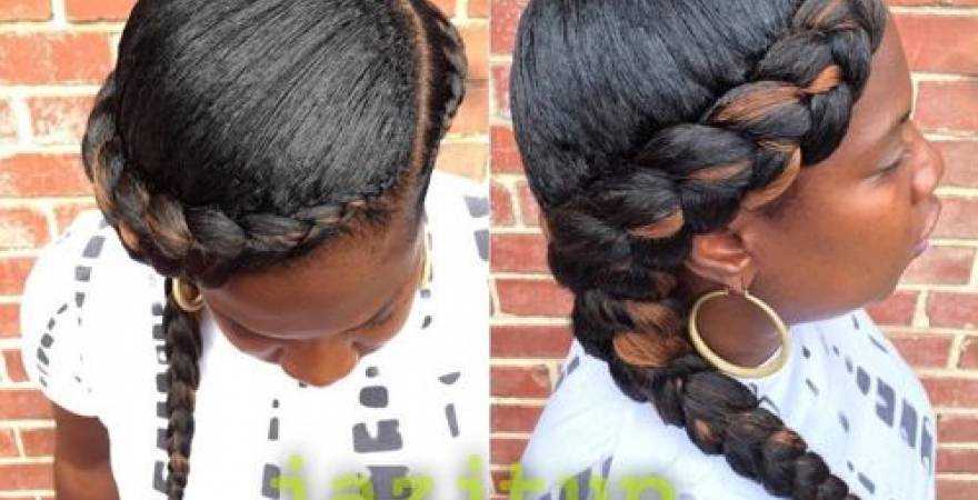 french braid hairstyles with weave｜TikTok Search