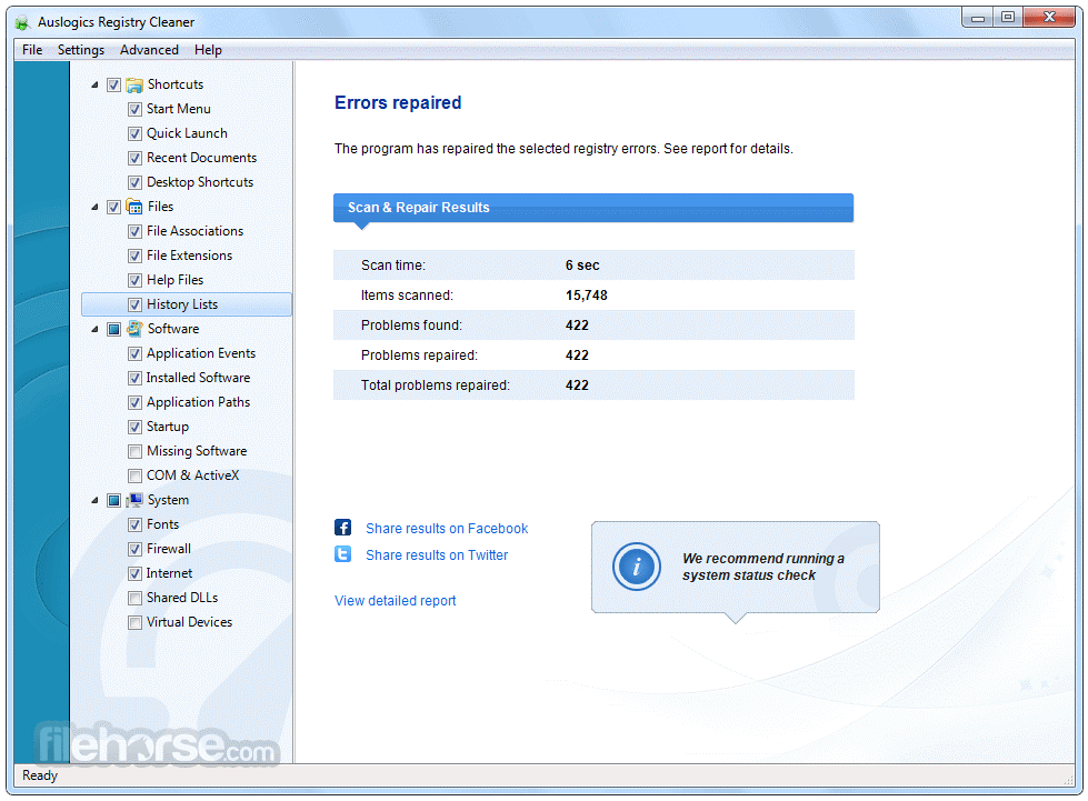 Auslogics Registry Cleaner