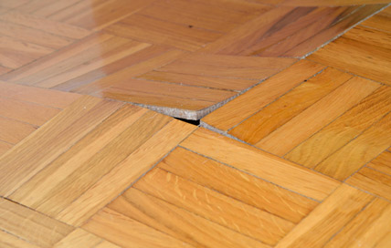Water damaged real wood flooring