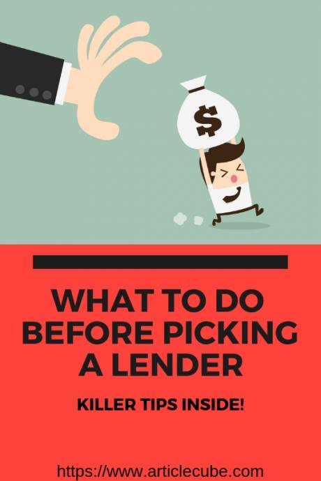 What to do Before Picking a Lender
