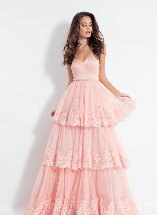 Layered style ball gowns for special event