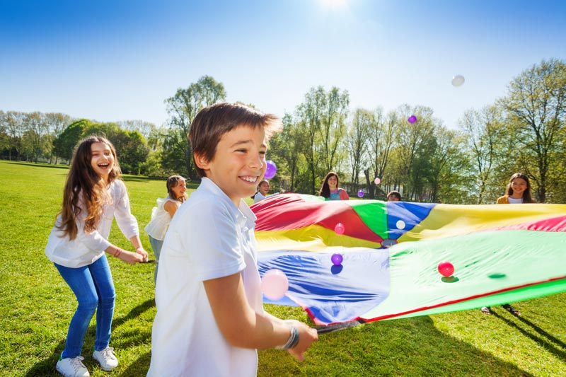 children having fun